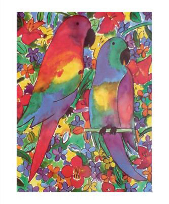 Lisa V Keaney Parrot Talk 40x50cm Art Print