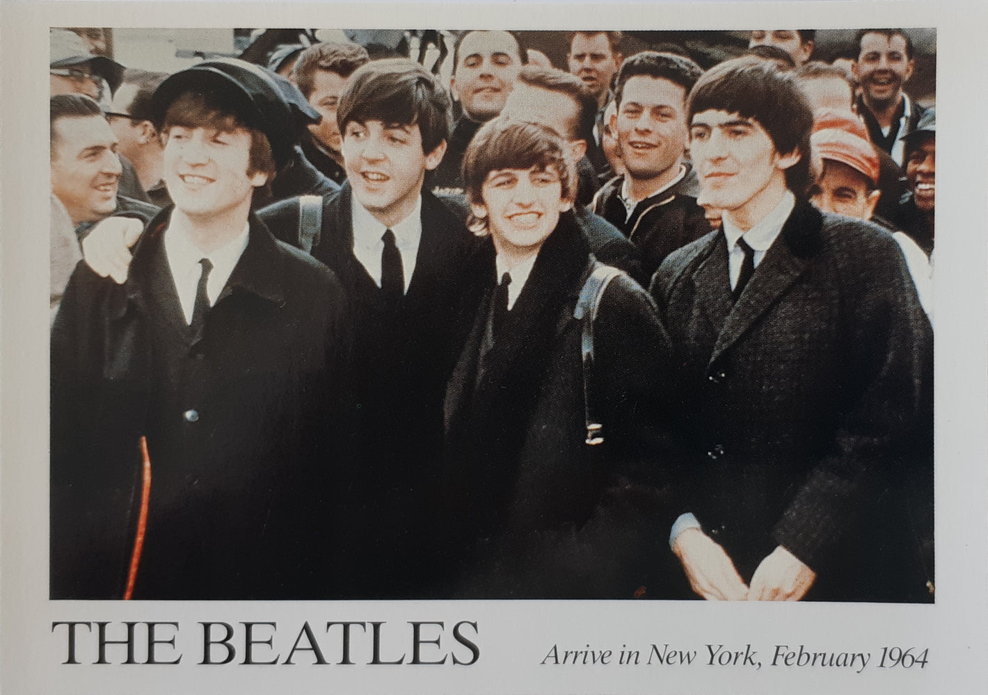 The Beatles Arrive In New York February 1964 Postcard