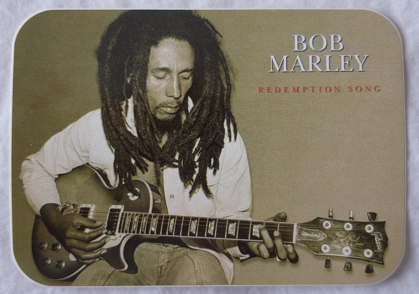 Bob Marley Redemption Song Guitar Large Vinyl Sticker