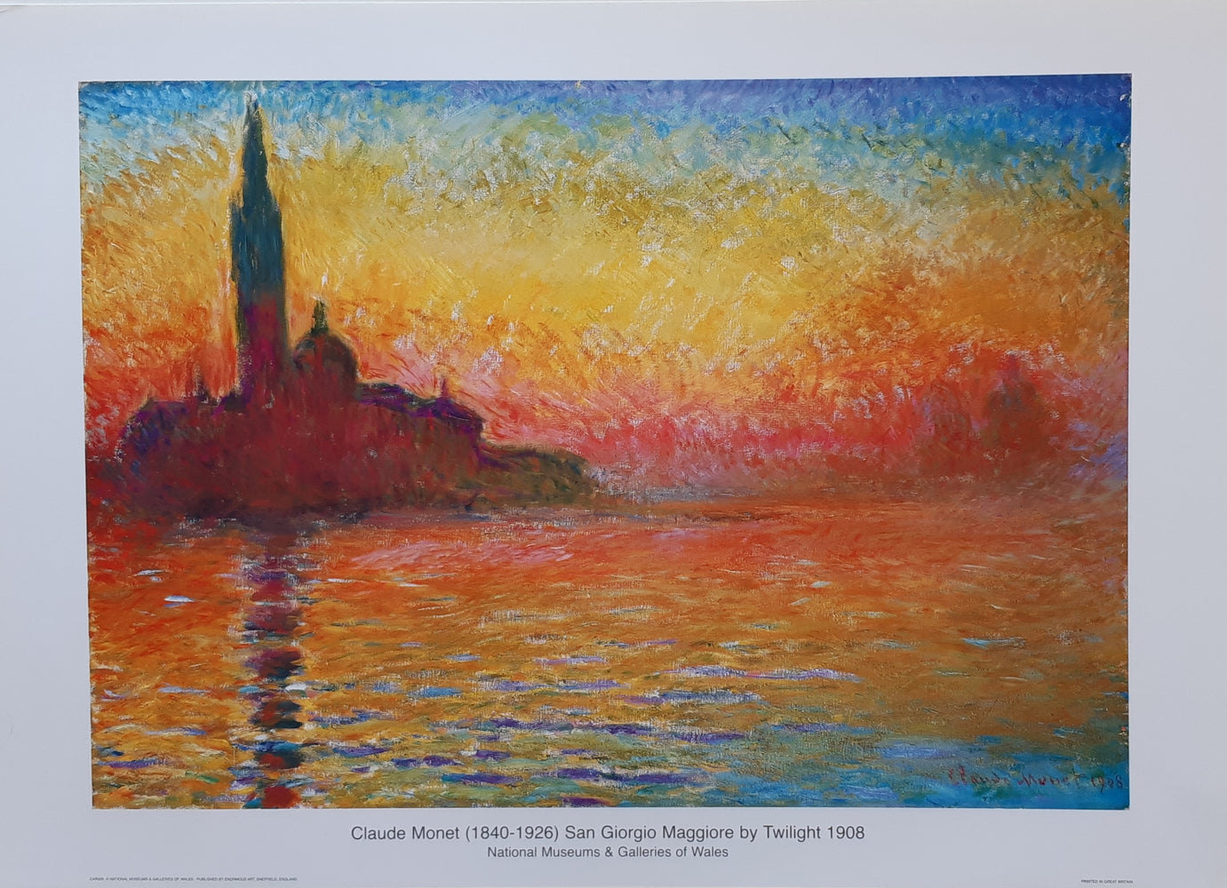 Claude Monet San Giorgio Maggiore At Dusk 1908 50x70cm Art Print