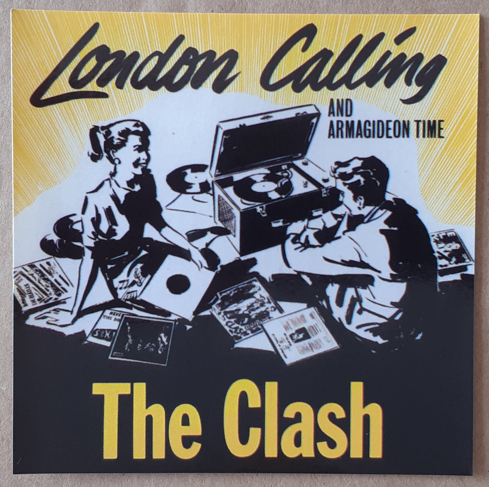 The Clash London Calling 7" Single Cover 10cm Square Vinyl Sticker