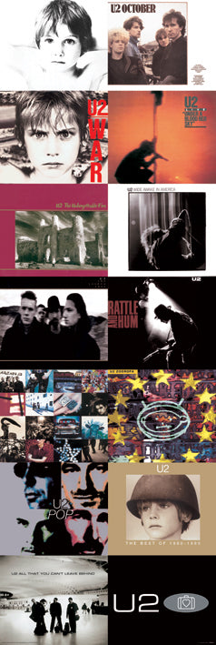 U2 Album Covers 1980 - 2000 Rare 158x53cm Door Poster