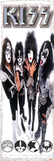 Kiss Group And Icons Vintage 158x53cm Door Poster