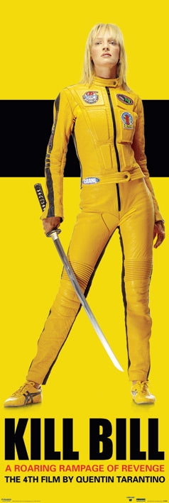 Kill Bill Uma Yellow Leathers 158x53cm Door Poster