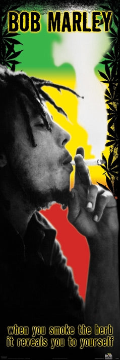 Bob Marley Herb And Quote 158x53cm Door Poster
