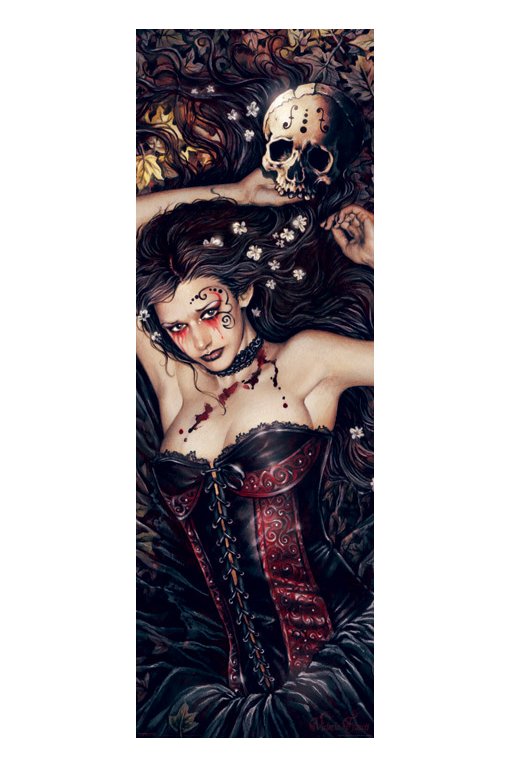Victoria Frances Skull Girl 158x53cm Fantasy Door Poster