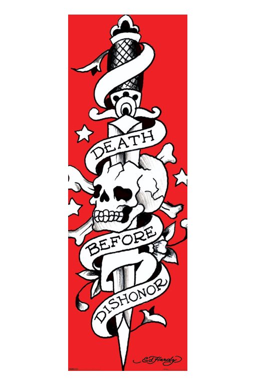 Ed Hardy Death Before Dishonour 158x53cm Door Poster