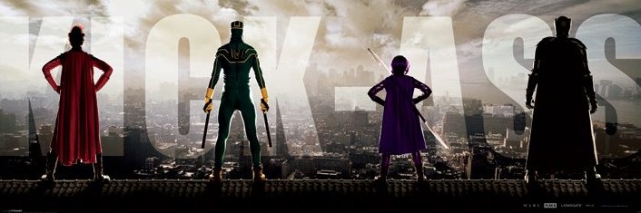 Kick-Ass Skyline Cast Official 158x53cm Panoramic Door Poster