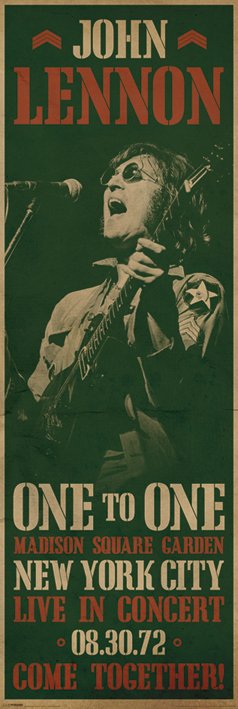 John Lennon Live In Concert 1972 New York City 158x53cm Door Poster