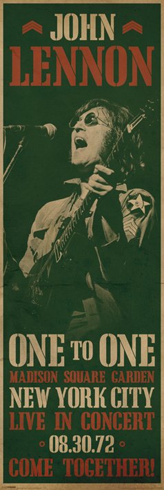 John Lennon Live In Concert 1972 New York City 158x53cm Door Poster