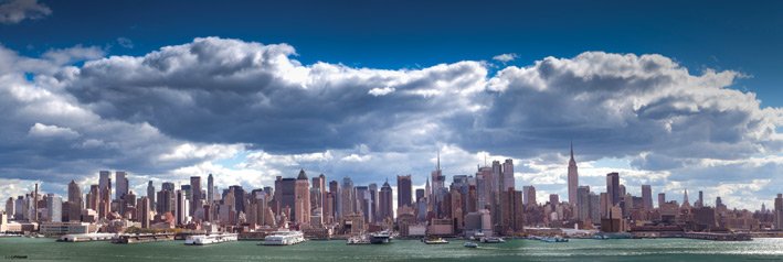Manhattan Skyline New York 158x53cm Panoramic Door Poster