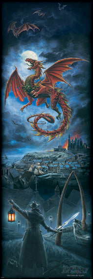 Alchemy Devil Take The Whitby Wyrm 158x53cm Fantasy Door Poster