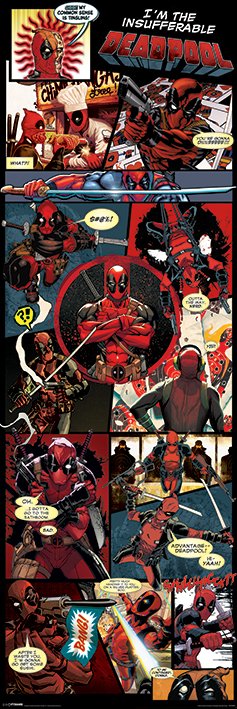Deadpool Panels Official Licensed 158x53cm Door Poster