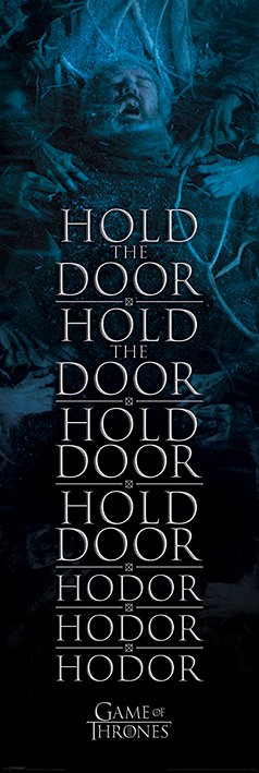 Game Of Thrones Hold The Door Hodor Licensed 158x53cm Door Poster