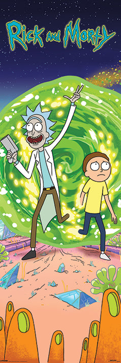 Rick And Morty Portal Licensed 158x53cm Door Poster