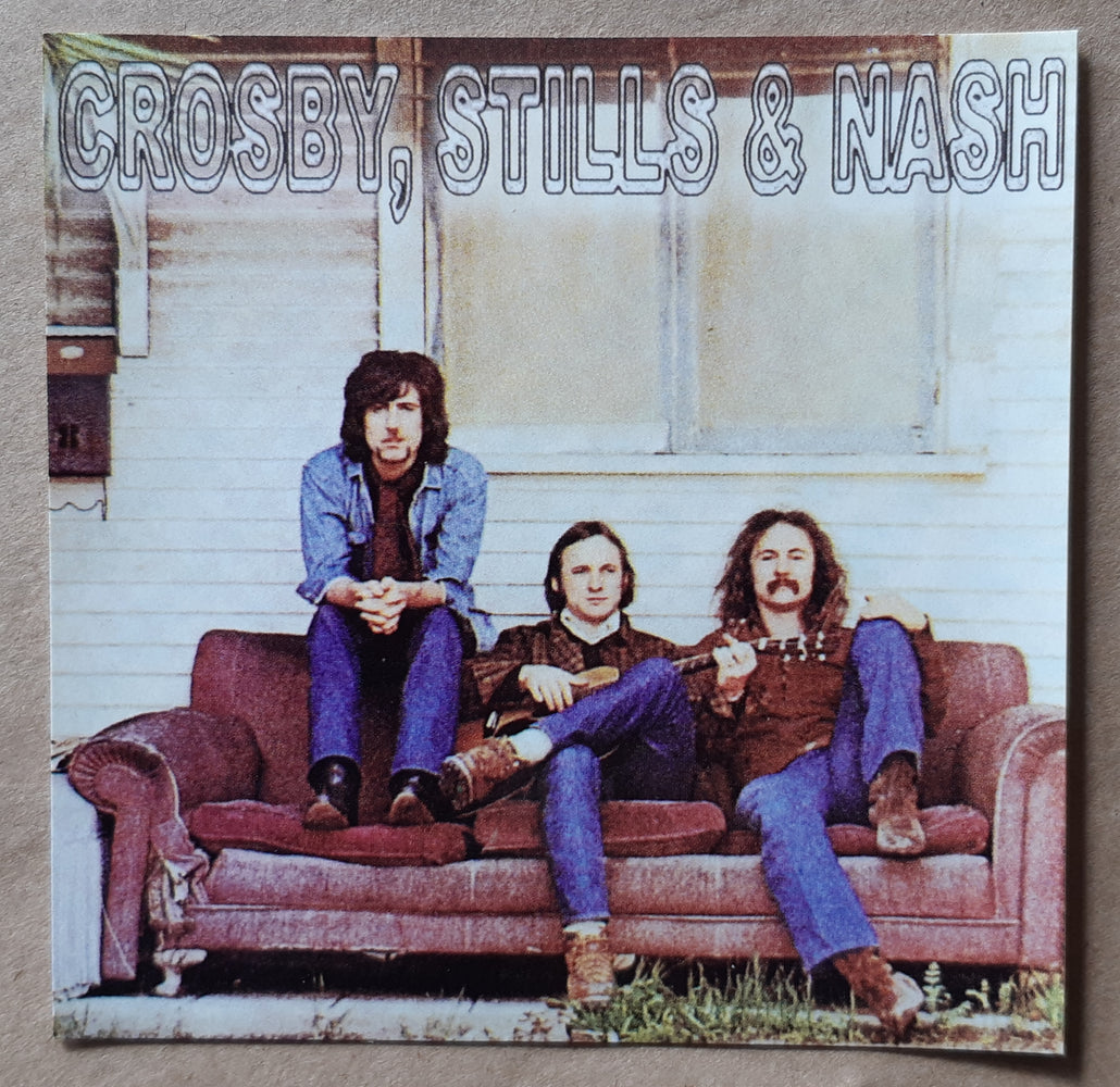 Crosby Stills & Nash Debut LP Cover 10cm Square Vinyl Sticker