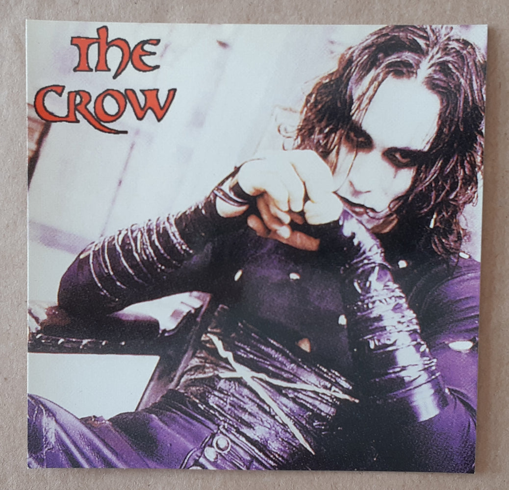 The Crow Brandon Lee Seated 10cm Square Vinyl Sticker