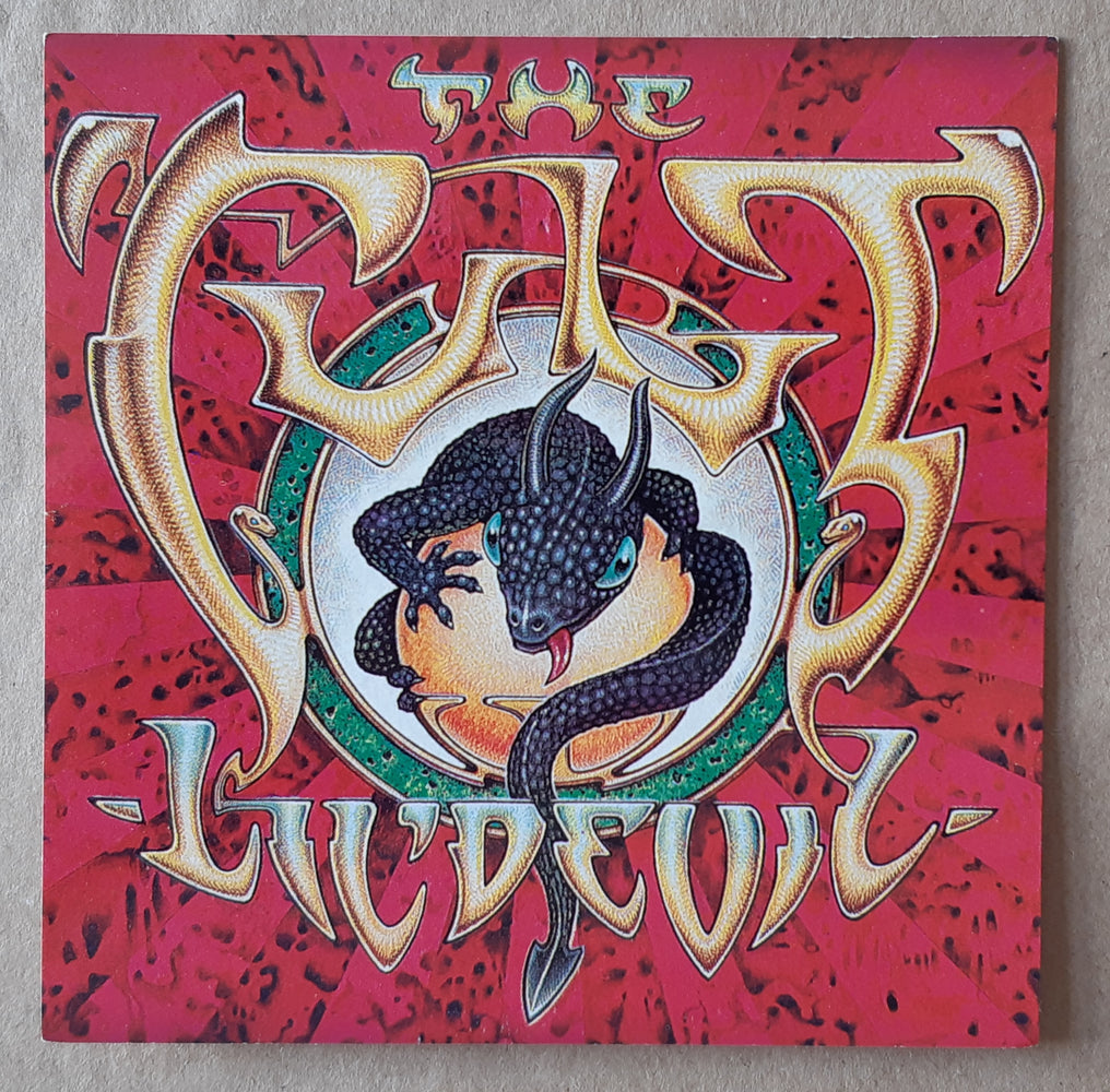 The Cult Lil' Devil 12" Single Cover 10cm Square Vinyl Sticker