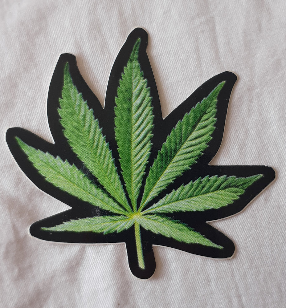 Cannabis Leaf Die Cut Vinyl Sticker
