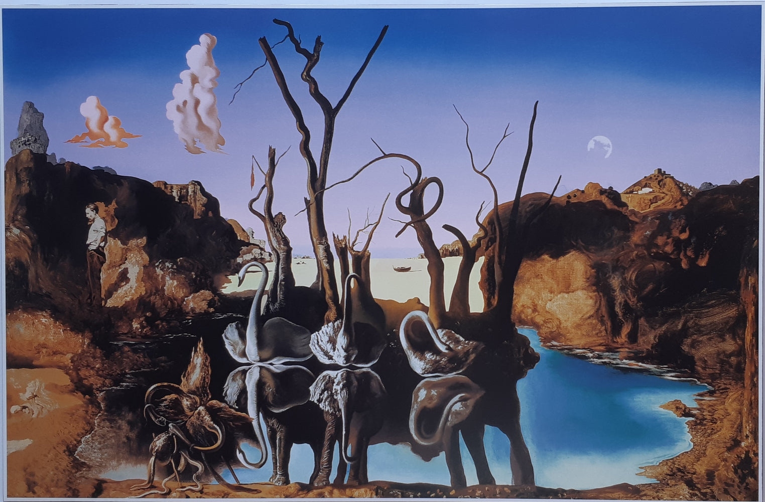 Salvador Dali Reflections Of Elephants 1937 Maxi Poster Blockmount
