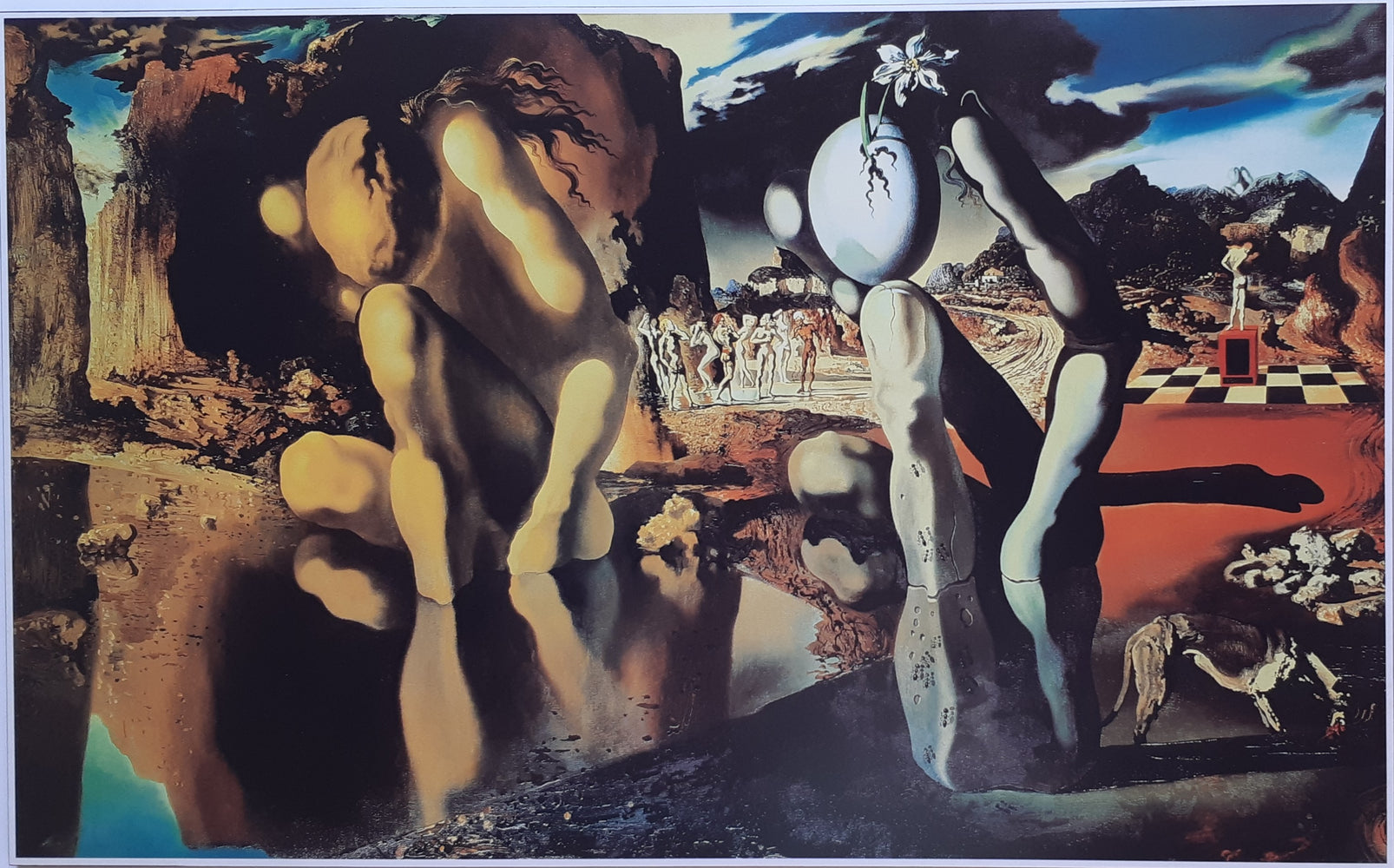 Salvador Dali Metamorphosis Of Narcissus 1936-37 Maxi Poster Blockmount