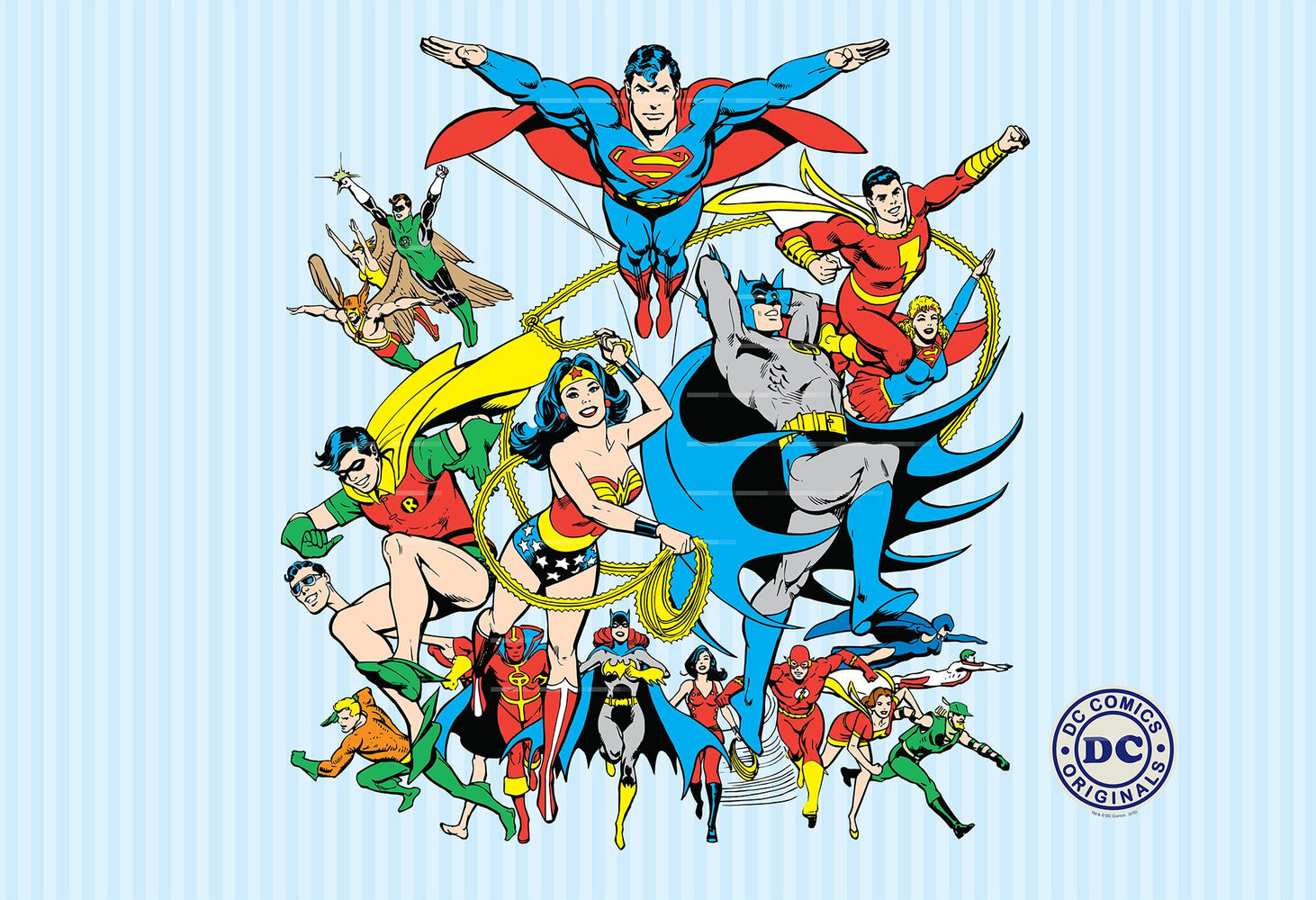 DC Comics Characters Collage 1.58m x 2.32m 2 Piece Medium Wallpaper Wall Mural
