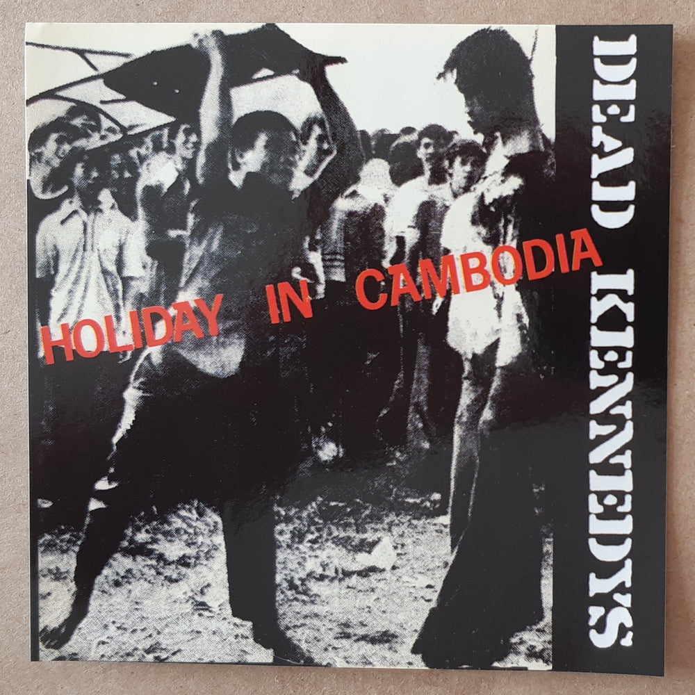 Dead Kennedys Holiday In Cambodia Single Cover 10cm Square Vinyl Sticker