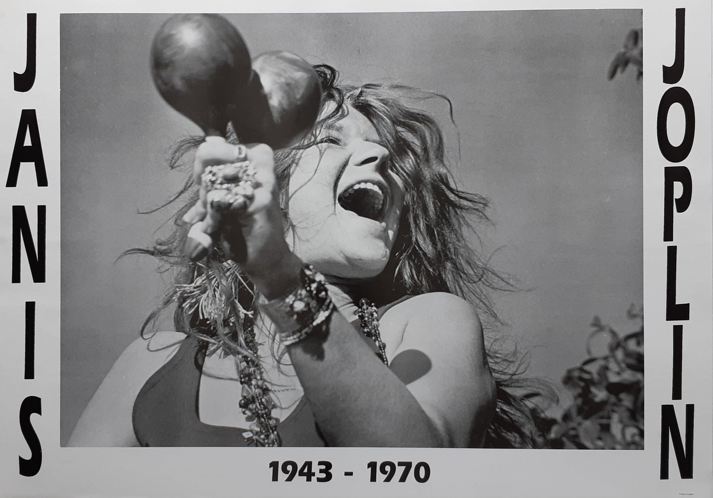 Janis Joplin 1943 - 1970 Maxi Poster Blockmount