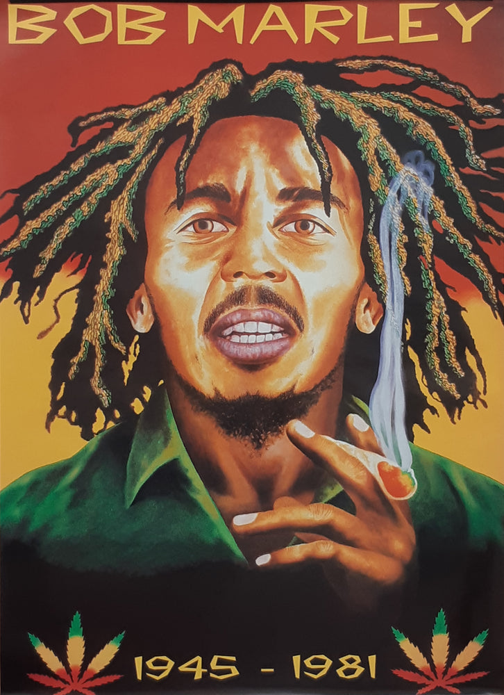 Bob Marley 1945 - 1981 Rasta Painting 95x130cm Vintage Giant Poster