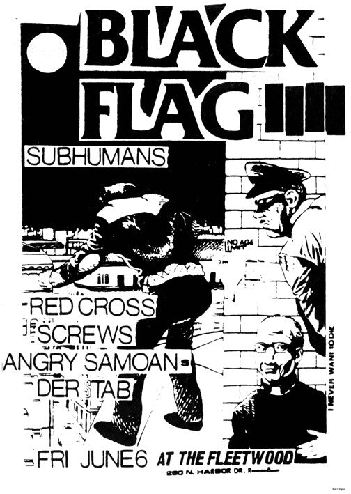 Black Flag Live At The Fleetwood Maxi Poster