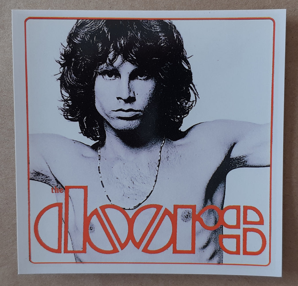 The Doors Jim Morrison Crucifix Pose 10cm Square Vinyl Sticker