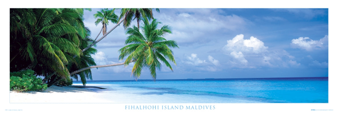 Fihalhohi Island The Maldives 158x53cm Panoramic Door Poster