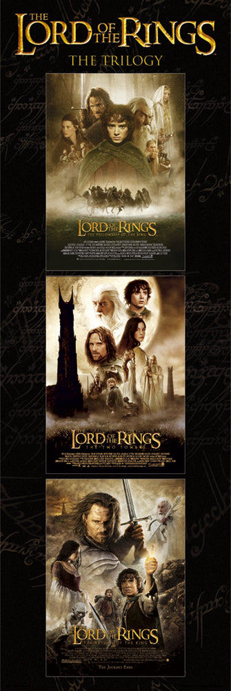Lord Of The Rings Trilogy Of One Sheets 158x53cm Vintage Door Poster