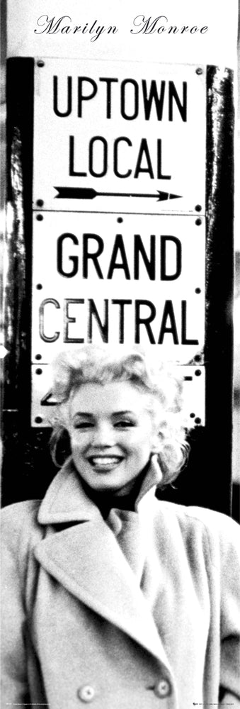 Marilyn Monroe Grand Central New York B&W 158x53cm Licensed Door Poster