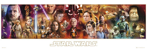 Star Wars Complete Cast Licensed 158x53cm Panoramic Door Poster