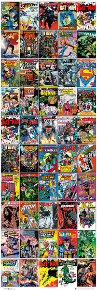 DC Comics 50 Covers Montage 158x53cm Door Poster