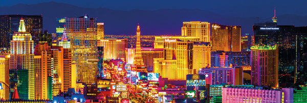 Las Vegas Strip At Night 158x53cm Panoramic Door Poster