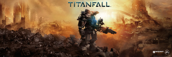 Titanfall Game Cover 158x53cm Panoramic Door Poster