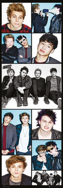 5 Seconds Of Summer Grid 158x53cm Door Poster