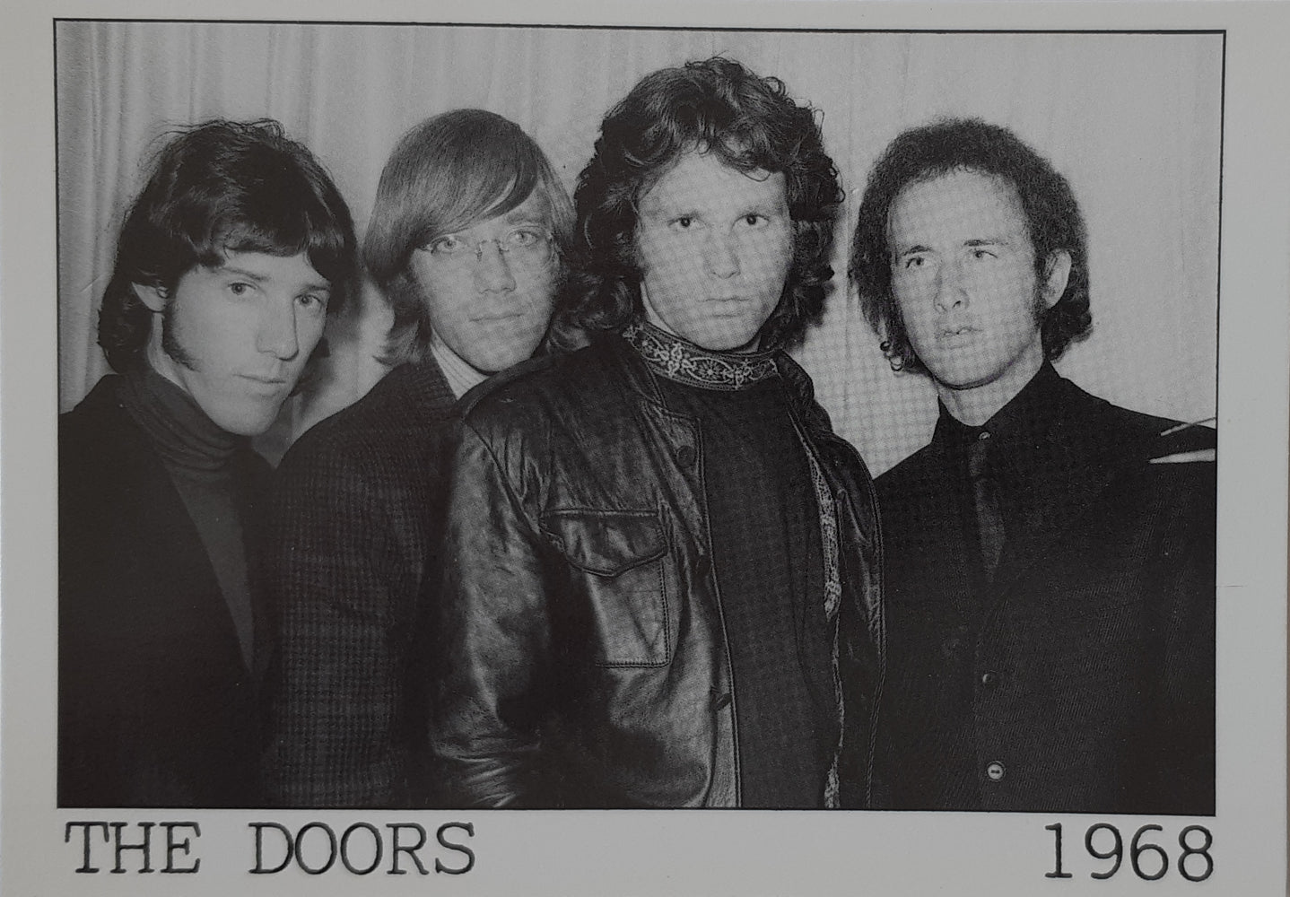 The Doors B&W Group 1968 Postcard