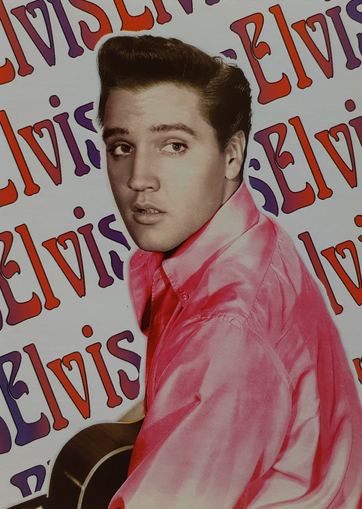 Elvis Presley Pink Shirt Postcard