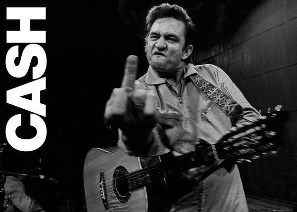 Johnny Cash At San Quentin State Prison 100x140cm Giant Poster