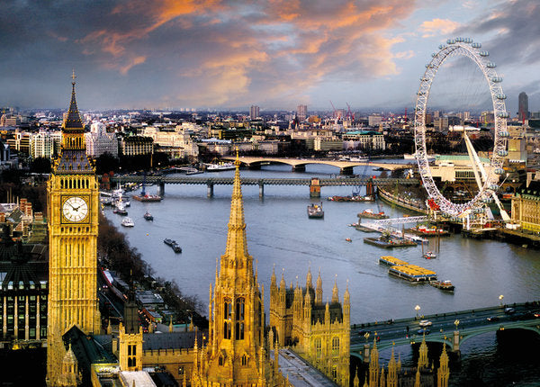 London The Thames River Aerial View 100x140cm Scenic Giant Poster
