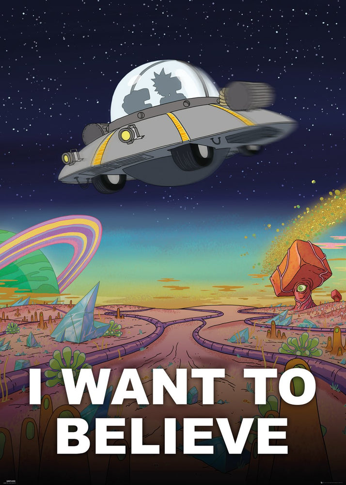 Rick And Morty I Want To Believe 100x140cm Giant Poster