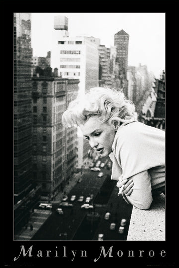 Marilyn Monroe Balcony 1 Black And White Maxi Poster