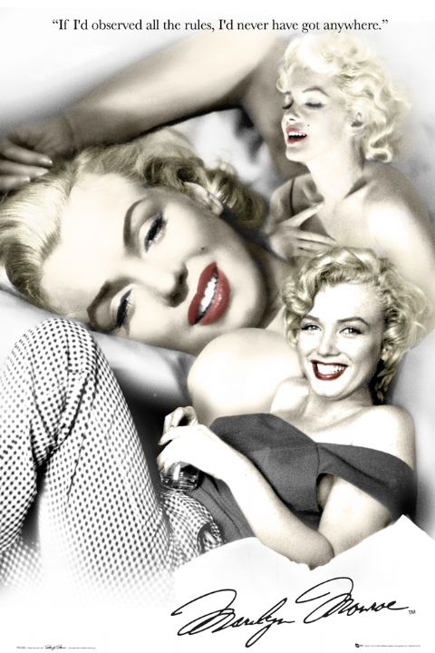 Marilyn Monroe Rules Montage Maxi Poster