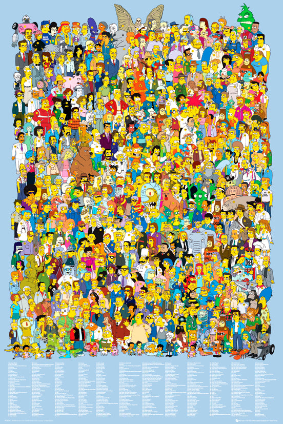 The Simpsons 2012 Cast Maxi Poster