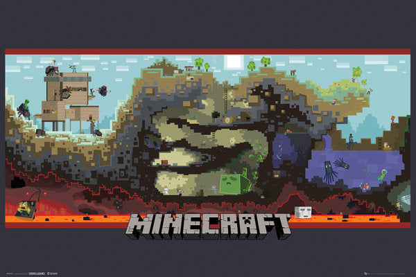 Minecraft Underground Gaming Maxi Poster