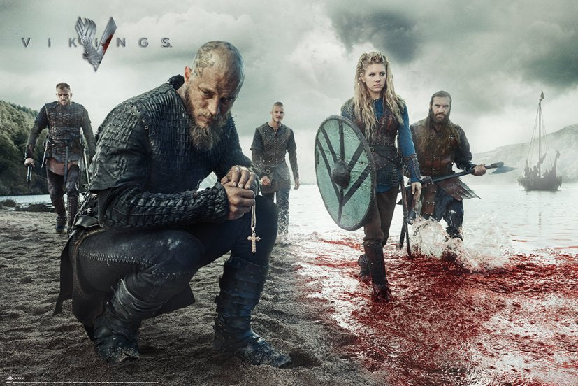 Vikings TV Series Blood Landscape Maxi Poster