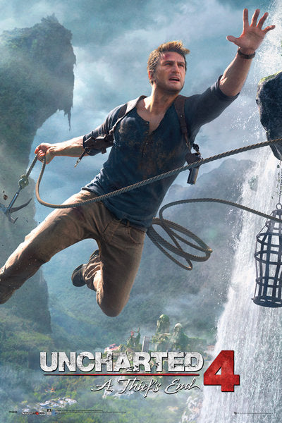 Uncharted 4 A Thief's End Jump Gaming Maxi Poster